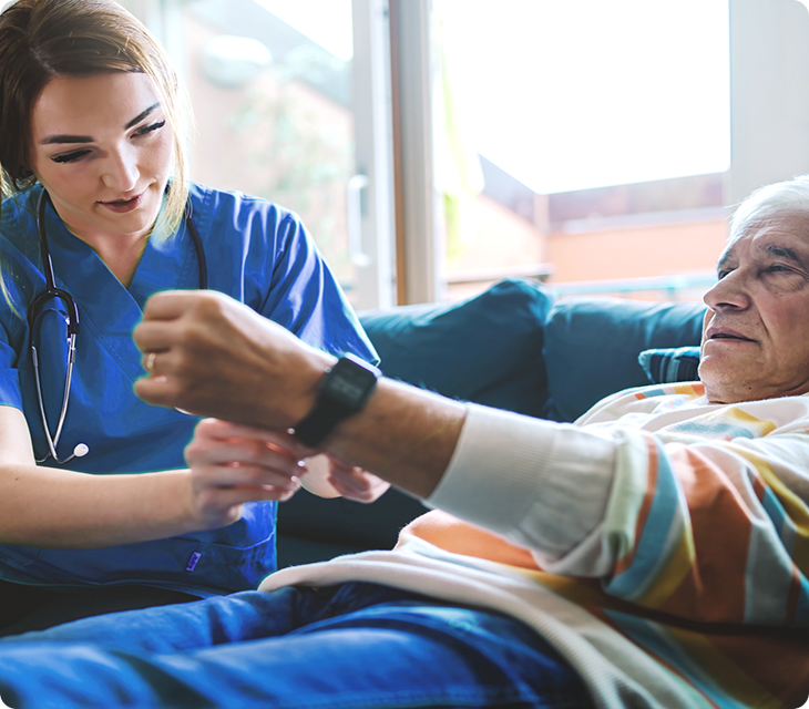 caregiver and patient